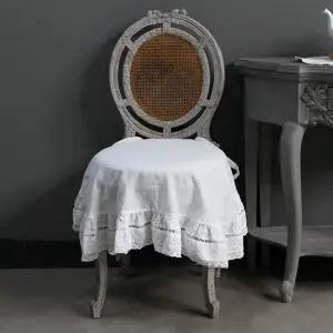 [마메종] 햄스티치 프릴 린넨 의자커버 CCMV3