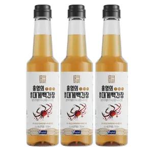 요리색 그대로 홍영의 붉은 대게 백간장 500ml 3개 요리 만능 맛간장