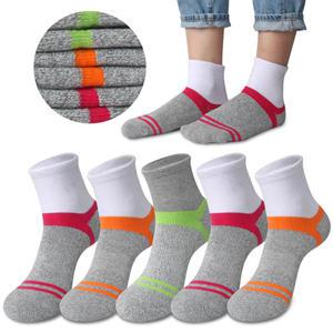 여자 High-quality 고탄력 바닥 이중 쿠션 등산 골프 스포츠양말 5켤레[랜덤양말+1]