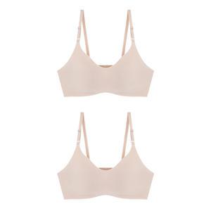 슬림9 노와이어 심리스 편해브라 컴팩트, 베이지, M, 2개