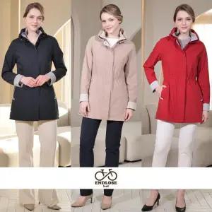 [엔드로제] 셔링넥 트렌치 자켓