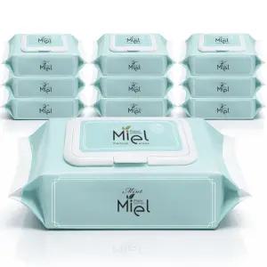 미엘 민트 100매 캡형 10팩 물티슈