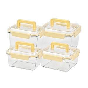 글라스락 퓨어 버터옐로우 핸디 4조 세트, 1개