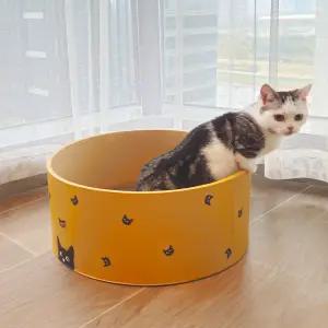 가또나인 NEW 빅써클 옐로 고양이 원형 스크래쳐