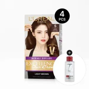 [로레알파리] 엑셀랑스 듀오크림 염모제 4개 세트+샴푸 미니 100ml(랜덤)