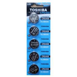 도시바 CR2450 리튬전지 3V 코인형 동전 배터리 5개