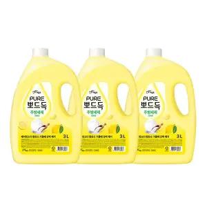 퓨어 뽀드득 주방세제 레몬향 3L, 3개