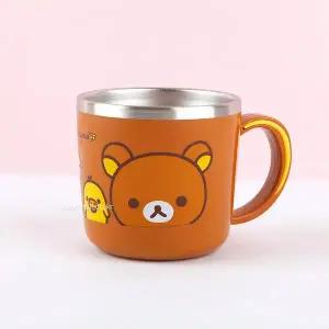 [꼬마스타]리락쿠마 스텐컵 260ml(해피)-브라운