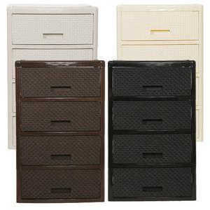 4536 4단 라탄 서랍장 플라스틱서랍장 수납장 사물함