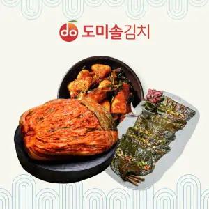 도미솔김치3종세트11kg (포기8+총각2+깻잎1)