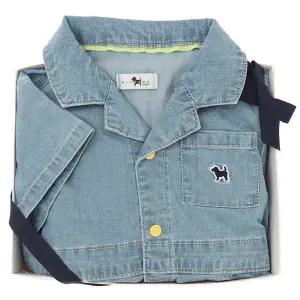 갤러리아 (25SS/예쁜아기옷/출산/백일/돌/생일)데님셔츠바디슈트45313-604-2