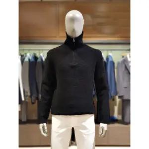 갤러리아 킨록 F/W 레귤러핏 반집업 니트 블랙 (TIY35)