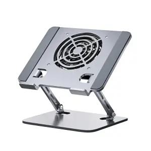 접이식 노트북거치대 알루미늄 17인치 높이조절 쿨러 휴대용 받침대 쿨링패드 ONA-P40F
