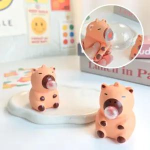 풍선껌 부는 카피바라 풍선 츄잉껌볼 스퀴시 말랑이