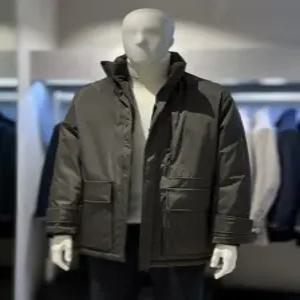 [트루젠] 트루젠 (구스다운/단독특가) 코코아그레이 하프기장 쉘파카 디테일 남자 점퍼 1244IH002023