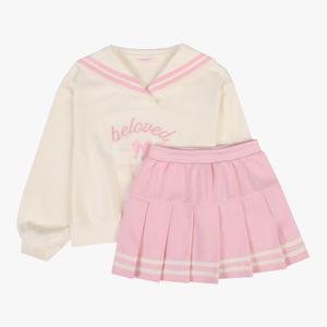 [로엠걸즈] 주름 스커트 세트 RGSM2484C