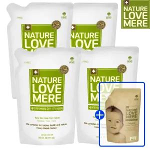 네이쳐러브메레 아기 식기세정제 액상형 리필 4팩 (GIFT) 500ml 오리지널향 세제 리필 1팩