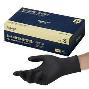 탐사 고급형 고중량 니트릴 장갑 100매입 블랙 × 소형(S) 1개