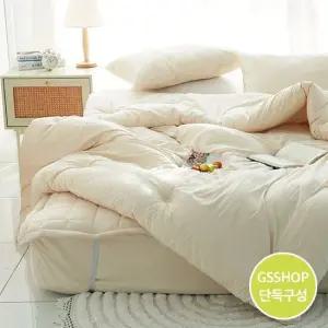 바숨 알러지케어 기숙사 사계절 차렵 이불+침대패드+베개커버 세트 퀸