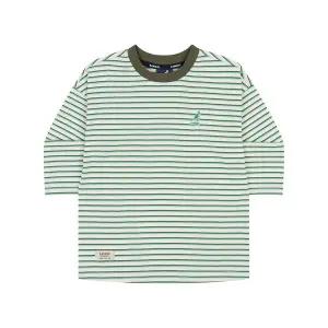 [캉골키즈](광주신세계)3/4슬리브 스트라이프 티셔츠 RB 0001 그린