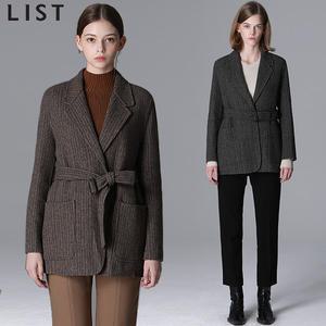 [리스트] 켈리 모던 벨티드 숏 핸드메이드 자켓 (택가격 398000원)