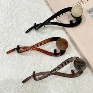 트위스트 마블써클 클립핀 ELH-083 빅사이즈집게핀 여름머리핀 빅리본핀 집게핀 당고머리집게핀