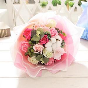 코튼 장미비누꽃다발 학예회 재롱잔치 로즈데이 성년의날 선물
