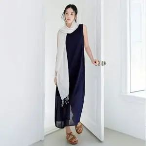 [최초가 79 900원] 25SS 깅엄체크 시어서커 원피스