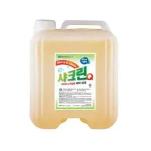고농축 샤크린Q18L 알칼리 액체 세탁 세제 기름때 찌든때 수건 작업복 얼룩 땀 빨래 냄새 제거 드럼 통돌이 세탁기 청소