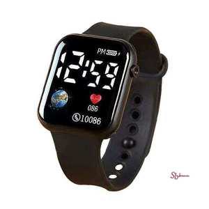 여자 시계 학생 사각 밴드 컬러 LED 손목 전자 남자wxy307