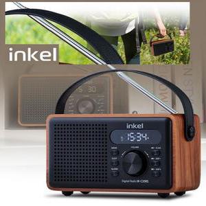 인켈 미니오디오 무선블루투스 FM라디오 TF메모리-USB 시계 알람 헤드폰아웃 고음질 인테리어-C1