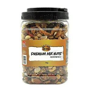 [딜픽]굿모닝너츠 로얄 프리미엄 믹스넛 1통/총1kg내외 순수견과7종 믹스