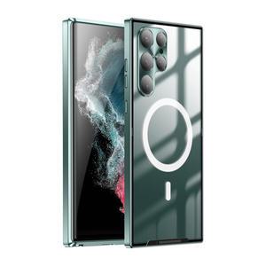 데켄스 갤럭시 S25울트라 맥세이프 카메라보호 투명 메탈 범퍼 핸드폰 휴대폰 케이스 M909