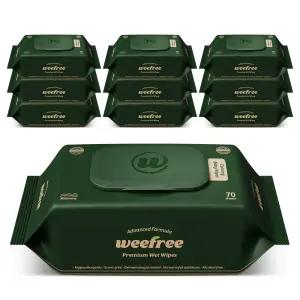 위프리 카밍 그린 엠보싱 아기물티슈, 75g, 70매, 10팩