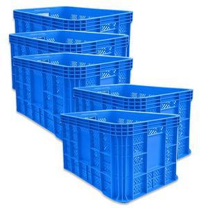 사각 콘티 플라스틱 운반 상자 농산물 사과 박스 6개 사각상자 콘티박스 컨테이너박스 사각바구니