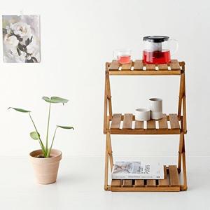 [마켓비]DUGLAS 선반 415 좁은 3단 아카시아 7491.3729