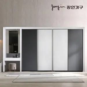 [장인가구]단테 모던 화장대 파우더 슬라이딩 붙박이장 300cm
