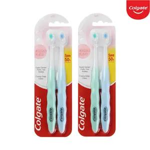 [콜게이트]부드러운 초미세모 교정용 치석 어금니 쿠션클린 칫솔(2개입) 2개
