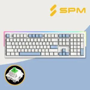 SPM 몽돌 키보드 PL108W 아라 풀배열 화이트 몽돌 화이트축