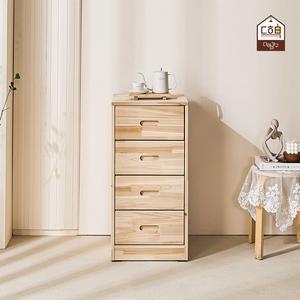 [다하미가구]하온 400 틈새 미니 원룸 수납장 삼나무 원목 서랍장 2단 3단 4단 5단 6단 7단