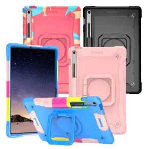 갤럭시탭 S10 FE 플러스 케이스 충격방지 범퍼 스퀘어 아머 어깨끈 손잡이 세로거치 가능