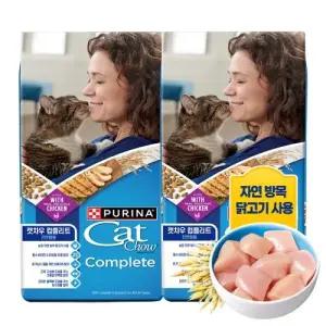 퓨리나 캣차우 컴플리트 고양이 기능성 사료 2.86kg x 2개