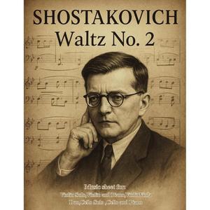 [미국배송] 쇼스타코비치 왈츠 2번: 바이올린 솔로 바이올린과 피아노 비올라 듀오 첼로 첼로와 피아노를 위한 악보