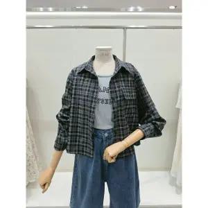 갤러리아 [이프네]나시SET 크롭 체크 셔츠(DP7WBL11)