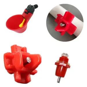 반자동 닭 급수 니플 물통 새 급수기 병아리 물병 조류 미니컵 원통형 물그릇 성조 사육장 물컵