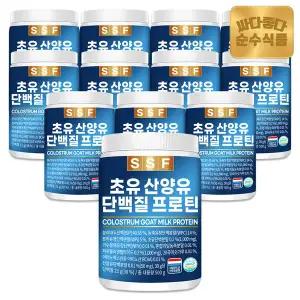 [TV/6+6] 순수식품 초유 산양유 단백질 프로틴 쉐이크 실속형 500g x 12통 / 저분자 콜라겐 파우더