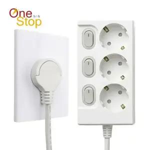 윈스탑 제로갭 국산 슬림 납작 멀티탭 3구 16A 고출력 개별스위치 멀티콘센트 1m,1.5m,3m,5m 화이트