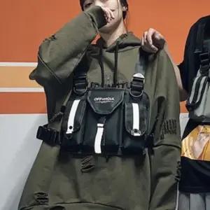 테크웨어스포츠체스트백 반사블랙)사이클조끼가방 조끼가방 스포츠가방 앞으로매는가방