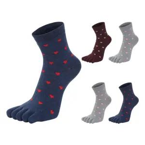 런웨이 RW2923 여자 중목 무좀 패션 발가락양말 5족세트