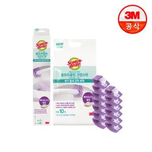 [3M]울트라클린 변기청소용 크린스틱 핸들+리필 15개